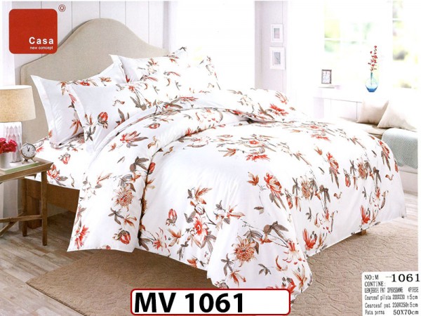 Lenjerie din bumbac Satinat 4 piese Casa New Concept - MV 1061 Lenjerie din bumbac Satinat 4 piese Casa New Concept - MV 1061