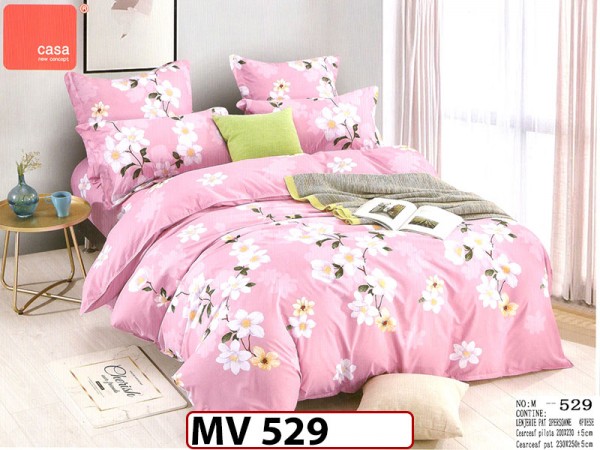 Lenjerie din bumbac Satinat 4 piese Casa New Concept - MV 529 Lenjerie din bumbac Satinat 4 piese Casa New Concept - MV 529