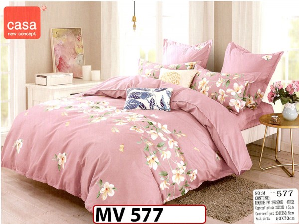 Lenjerie din bumbac Satinat 4 piese Casa New Concept - MV 577 Lenjerie din bumbac Satinat 4 piese Casa New Concept - MV 577