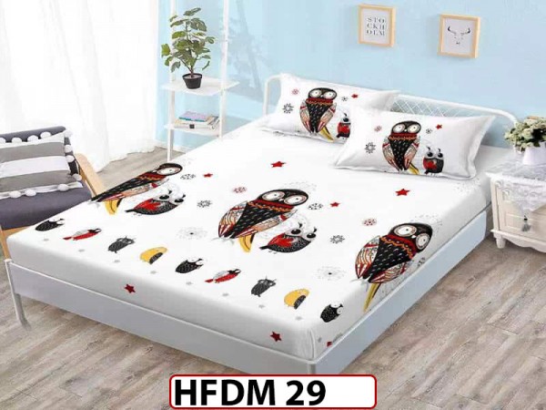 Husa de Pat din Finet + 2 Fete de Perne - Saltea 160x200 - Pat 2 Persoane - HFDM29 Husa de Pat din Finet + 2 Fete de Perne - Saltea 160x200 - Pat 2 Persoane - HFDM29