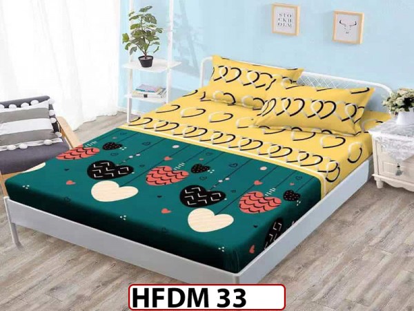 Husa de Pat din Finet + 2 Fete de Perne - Saltea 160x200 - Pat 2 Persoane - HFDM33 Husa de Pat din Finet + 2 Fete de Perne - Saltea 160x200 - Pat 2 Persoane - HFDM33
