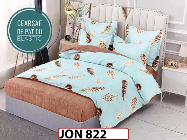 Lenjerie din finet 6 piese si cearceaf cu Elastic - JON822 Lenjerie din finet 6 piese si cearceaf cu Elastic - JON822