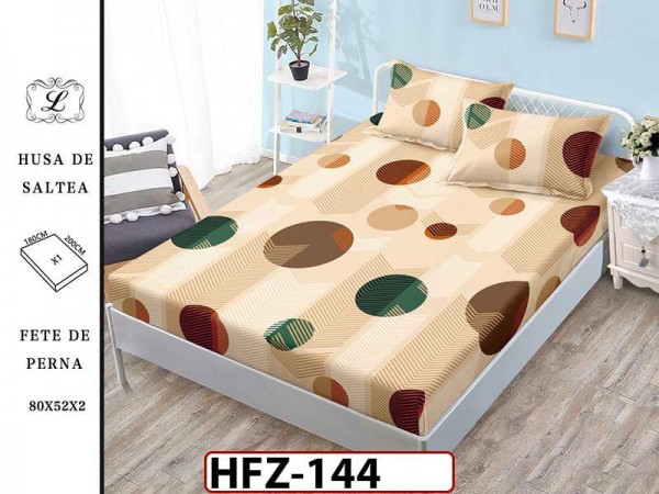 Husa de Pat din Finet + 2 Fete de Perne - Saltea 180x200 - Pat 2 Persoane - HFZ144 Husa de Pat din Finet + 2 Fete de Perne - Saltea 180x200 - Pat 2 Persoane - HFZ144