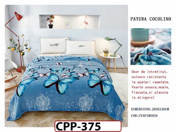 Patura Pufoasa Cocolino pentru pat dublu - CPP375