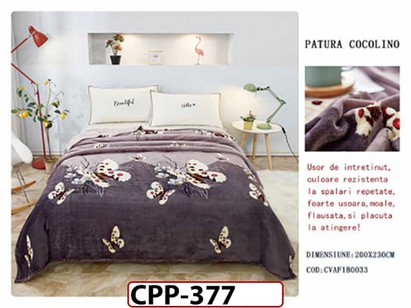 Patura Pufoasa Cocolino pentru pat dublu - CPP377