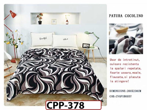 Patura Pufoasa Cocolino pentru pat dublu - CPP378