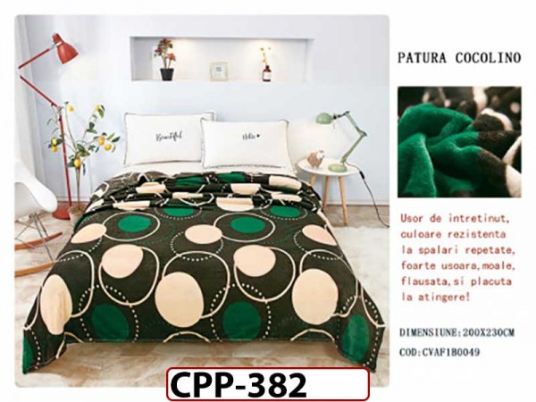 Patura Pufoasa Cocolino pentru pat dublu - CPP382