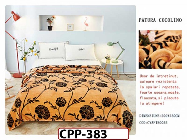 Patura Pufoasa Cocolino pentru pat dublu - CPP383