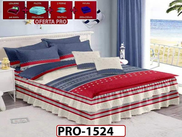 Lenjerie din finet 6 piese cu Volanase - PRO1524 Lenjerie din finet 6 piese cu Volanase - PRO1524