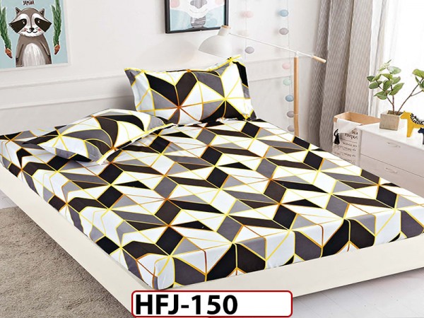 Husa de Pat din Finet + 2 Fete de Perne - Saltea 180x200 - Pat 2 Persoane - HFJ150 Husa de Pat din Finet + 2 Fete de Perne - Saltea 180x200 - Pat 2 Persoane - HFJ150
