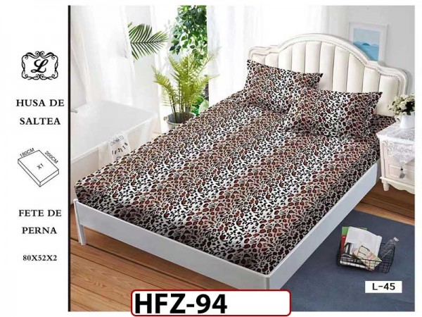 Husa de Pat din Finet + 2 Fete de Perne - Saltea 180x200 - Pat 2 Persoane - HFZ94 Husa de Pat din Finet + 2 Fete de Perne - Saltea 180x200 - Pat 2 Persoane - HFZ94
