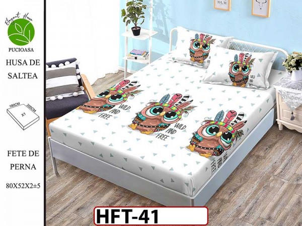 Husa de Pat din Finet + 2 Fete de Perne - Saltea 180x200 - Pat 2 Persoane - HFT41 Husa de Pat din Finet + 2 Fete de Perne - Saltea 180x200 - Pat 2 Persoane - HFT41