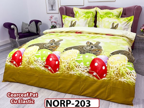 Lenjerie din finet 6 piese si cearceaf cu Elastic - NORP203 Lenjerie din finet 6 piese si cearceaf cu Elastic - NORP203