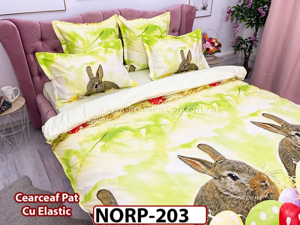 Lenjerie din finet 6 piese si cearceaf cu Elastic - NORP203 Lenjerie din finet 6 piese si cearceaf cu Elastic - NORP203