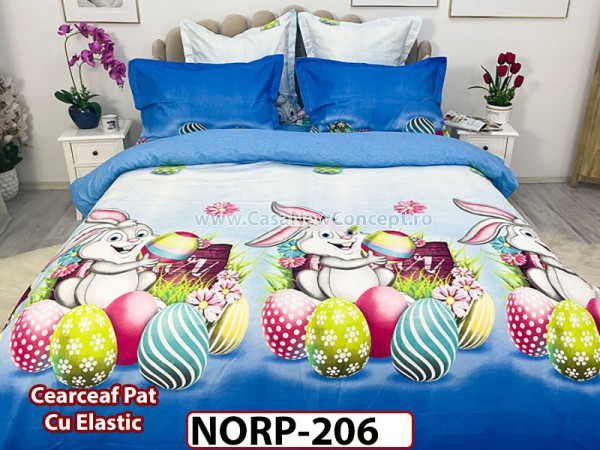 Lenjerie din finet 6 piese si cearceaf cu Elastic - NORP206 Lenjerie din finet 6 piese si cearceaf cu Elastic - NORP206