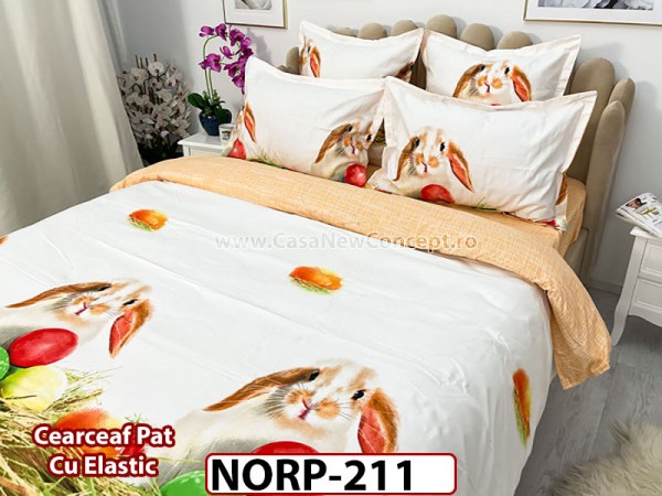 Lenjerie din finet 6 piese si cearceaf cu Elastic - NORP211 Lenjerie din finet 6 piese si cearceaf cu Elastic - NORP211