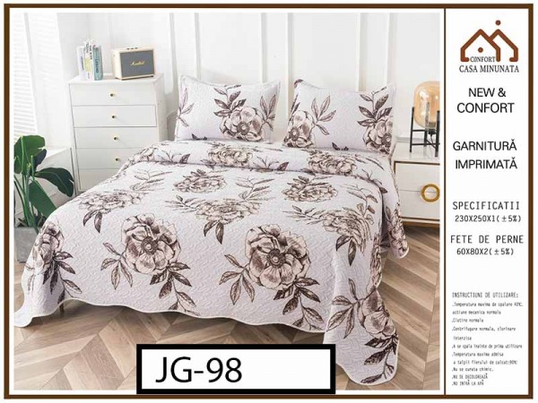 Cuvertura cu 3 piese din BUMBAC 100% JG98 Cuvertura cu 3 piese din BUMBAC 100% JG98