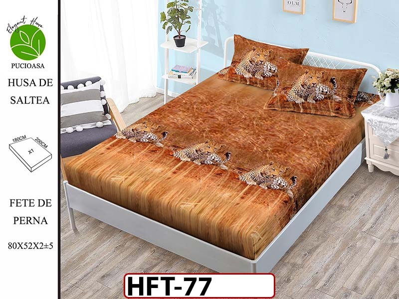 Husa de Pat din Finet + 2 Fete de Perne - Saltea 180x200 - Pat 2 Persoane - HFT77