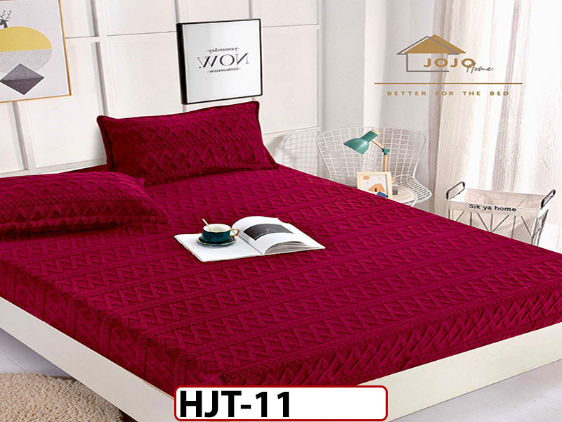 Husa Saltea Tip Tricotaj + 2 Fete de Perne - 180x200 - cocolino - HJT11