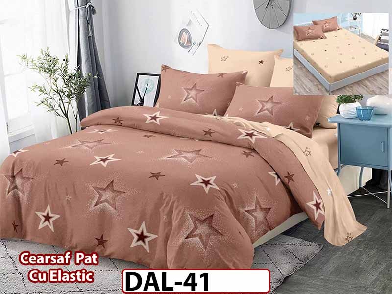 Lenjerie din finet cu 6 piese si cearceaf cu Elastic - DAL41