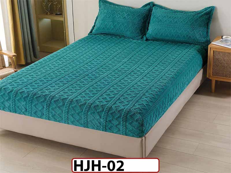 Husa Saltea Tip Tricotaj + 2 Fete de Perne - 180x200 - cocolino - HJH02