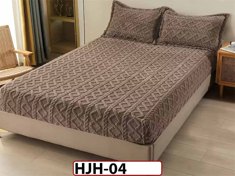 Husa Saltea Tip Tricotaj + 2 Fete de Perne - 180x200 - cocolino - HJH04