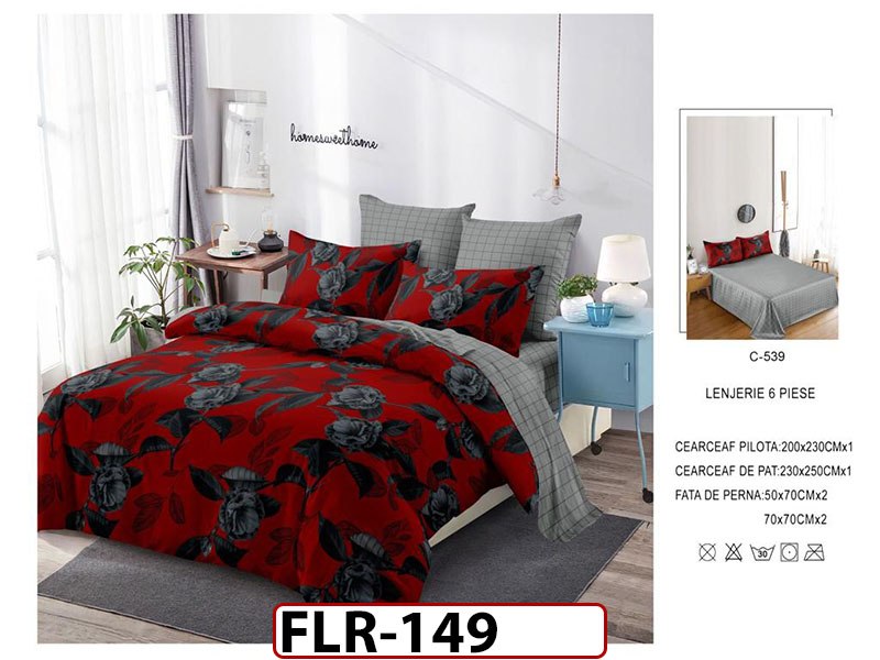 Lenjerie din finet 6 piese - FLR149