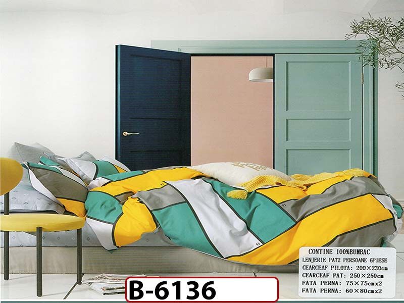 Lenjerie din bumbac 100% 6 piese - B6136