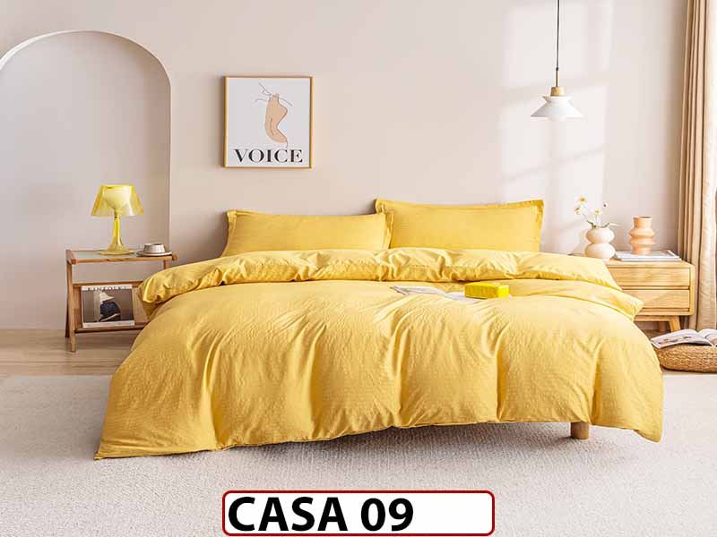 Lenjerie din Bumbac Satinat cu Elastic si Broderie cu 4 Piese - CASA09