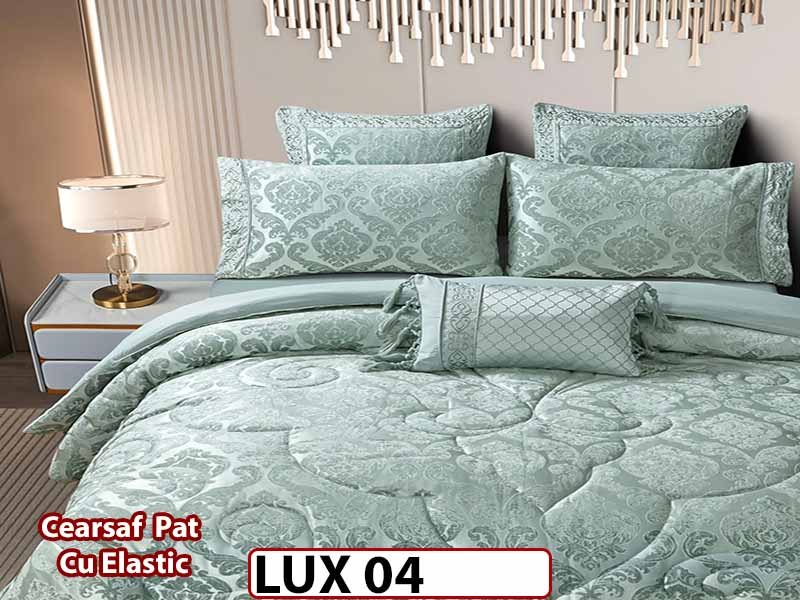 Lenjerie Jacquard din Bumbac cu Pilota cu 7 Piese - LUX04