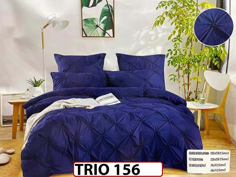 Lenjerie din finet cu pliuri 6 piese - TRIO156