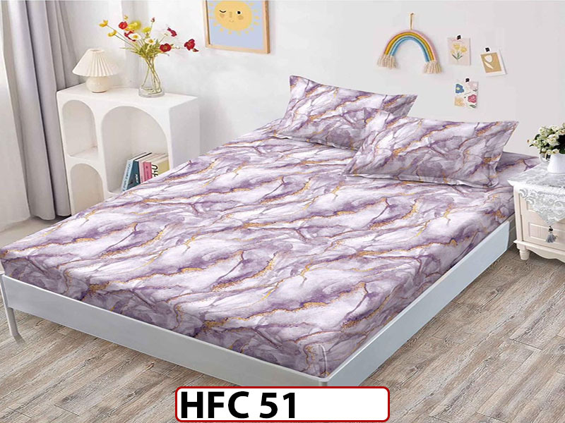 Husa de Pat din Finet + 2 Fete de Perne - Saltea 160x200 - Pat 2 Persoane - HFC51