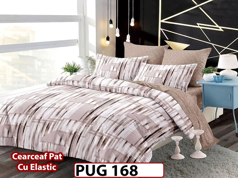 Lenjerie din finet 6 piese si cearceaf cu Elastic - PUG168