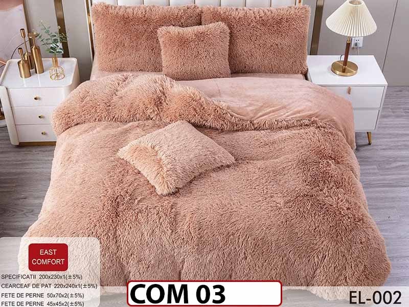 Lenjerie Cocolino Fluffy Pufoasa  cu 6 piese - COM03