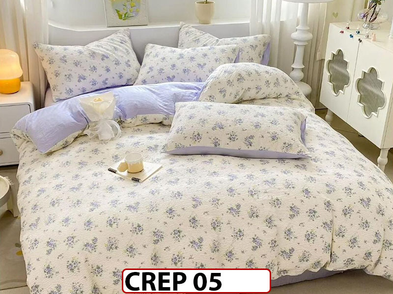 Lenjerie creponata din Finet 1 persoana cu elastic - CREP05