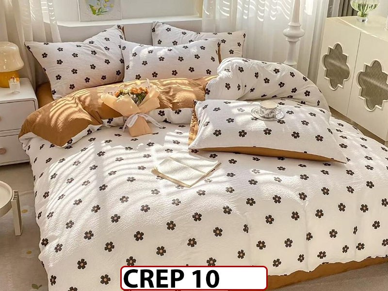 Lenjerie creponata din Finet 1 persoana cu elastic - CREP10