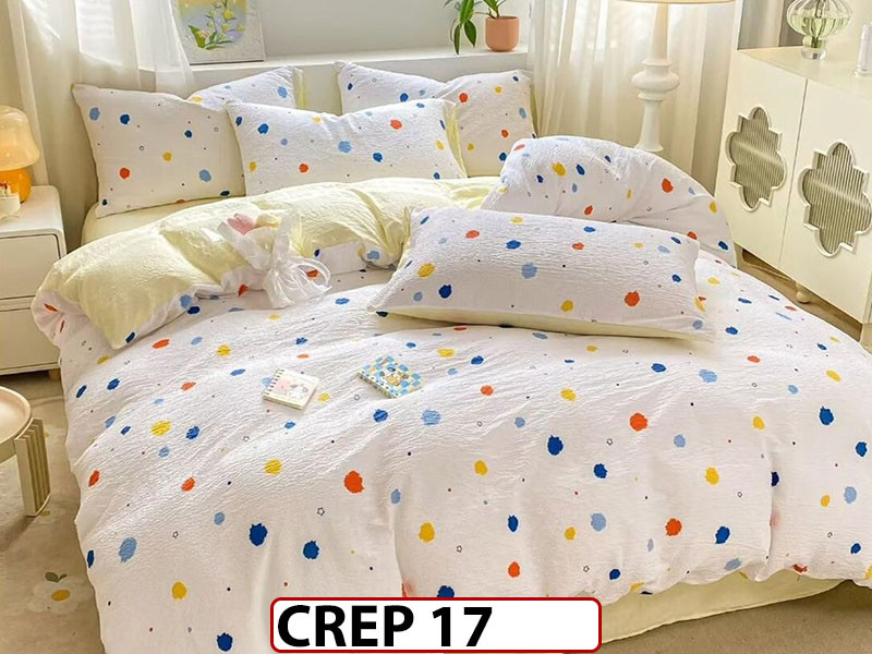 Lenjerie creponata din Finet 1 persoana cu elastic - CREP17