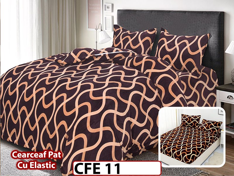 Lenjerie De Pat Cocolino 6 piese cu Cearceaf Elastic - CFE11