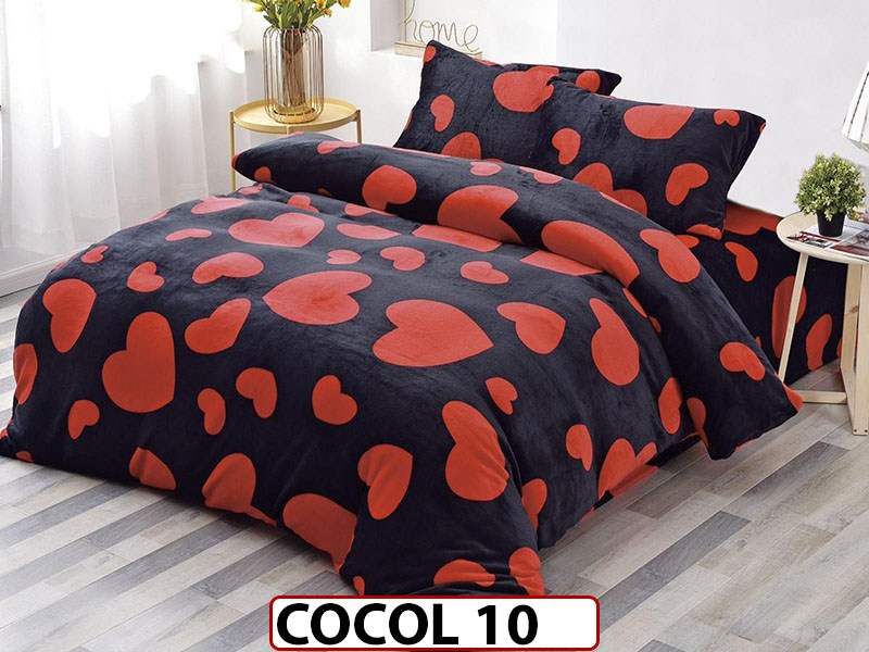 Lenjerie De Pat COCOLINO de 2 Persoane cu 4 piese - COCOL10