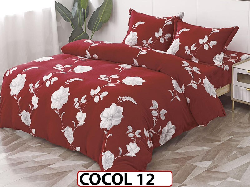 Lenjerie De Pat COCOLINO de 2 Persoane cu 4 piese - COCOL12