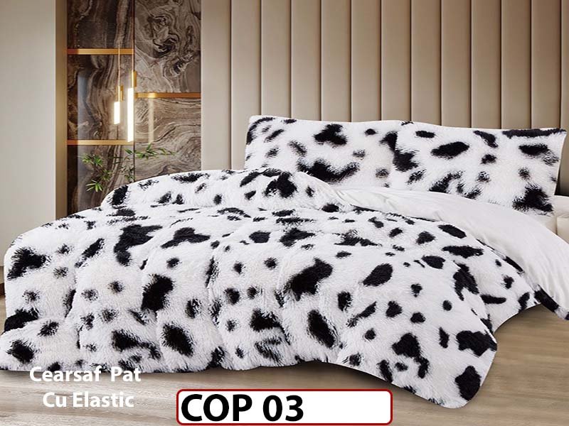 Lenjerie Cocolino Fluffy Pufoasa Cearsaf cu Elastic din 4 piese - COP03