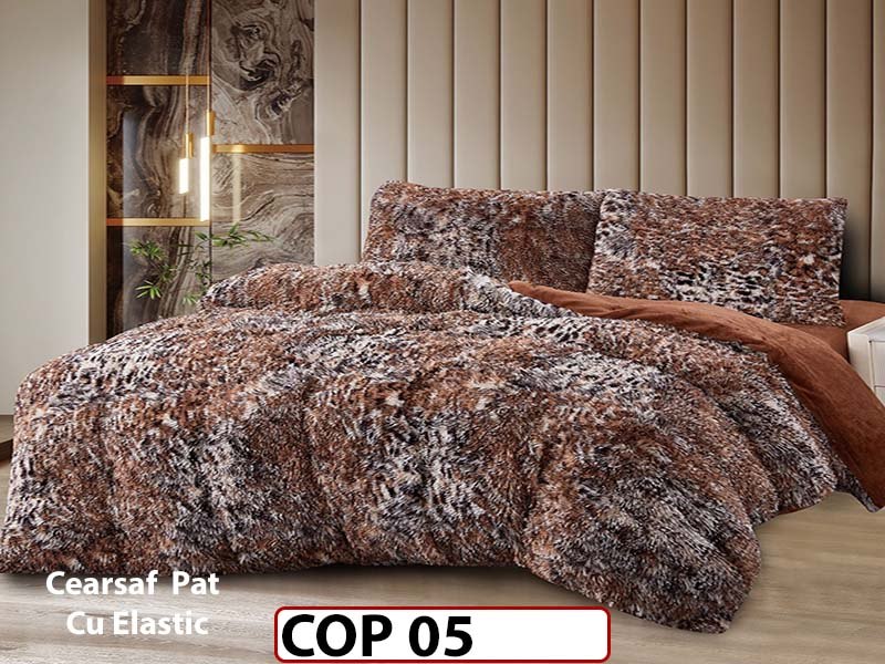 Lenjerie Cocolino Fluffy Pufoasa Cearsaf cu Elastic din 4 piese - COP05