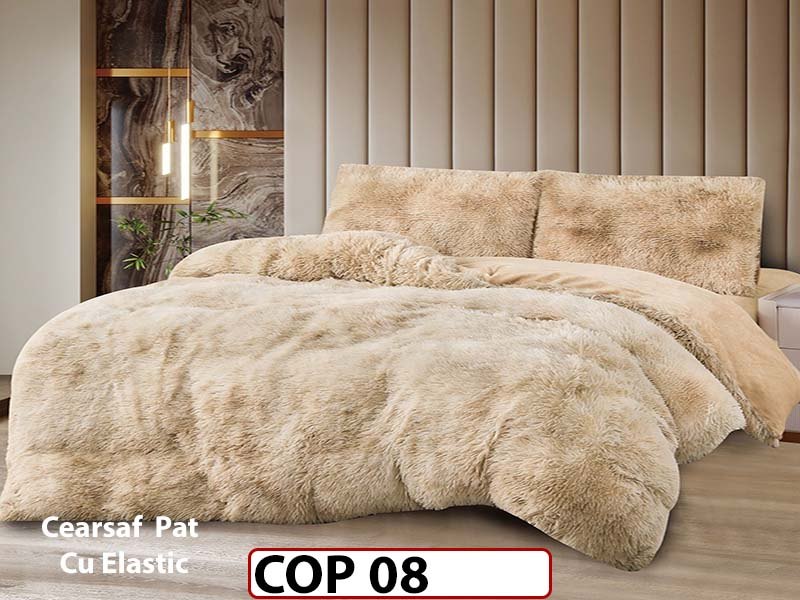 Lenjerie Cocolino Fluffy Pufoasa Cearsaf cu Elastic din 4 piese - COP08