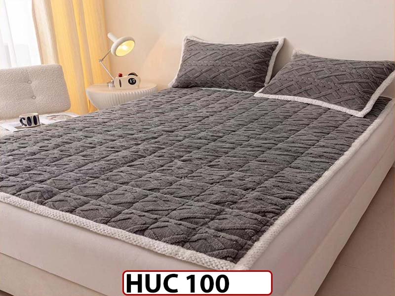 Husa / topper model tricotat + 2 Fete de Perne 180x200 - Pat 2 Persoane - HUC100