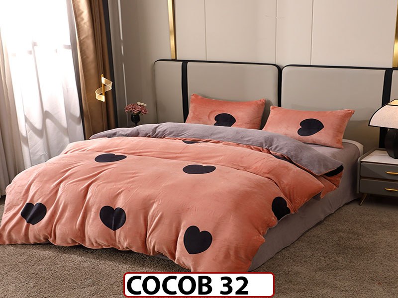 Lenjerie De Pat Cocolino de 2 Persoane cu 4 piese - COCOB32