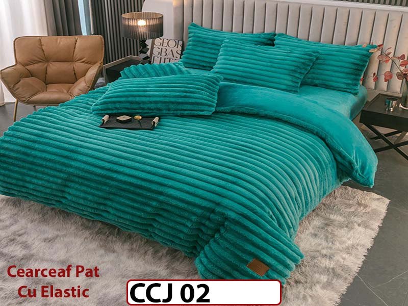 Lenjerie De Pat Cocolino, 4 piese cu cearceaf elastic- CCJ02