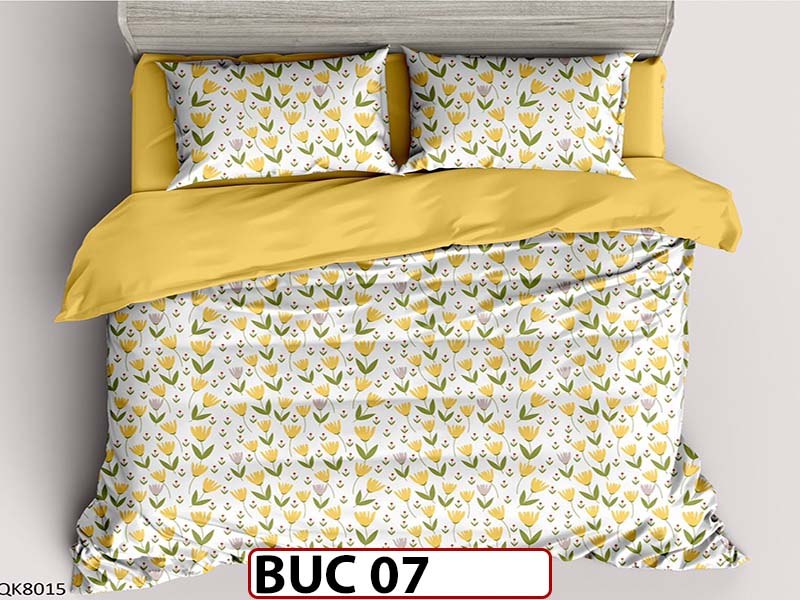 Lenjerie  pentru  1 persoana din bumbac 100% 4 piese -BUC07