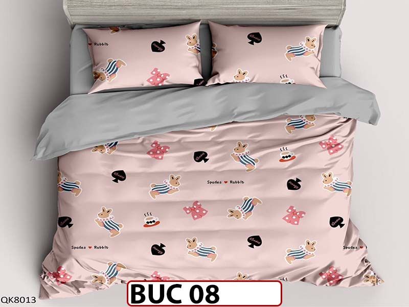 Lenjerie  pentru  1 persoana din bumbac 100% 4 piese -BUC08