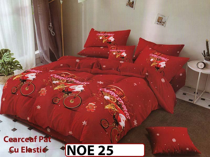 Lenjerie din finet  6 piese si cearceaf cu elastic - NOE25