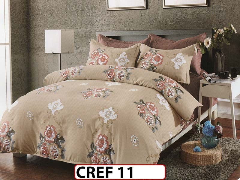 Lenjerie de lux din bumbac creponat cu 4 piese - CREF11